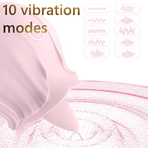 Rose Vibrator Series with Vibrating Tongue Vibrating Suction Sex Toys
