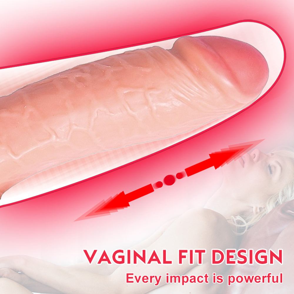 Vibrating Dildos Extra Large Telescoping Thrust Allovers Dildo