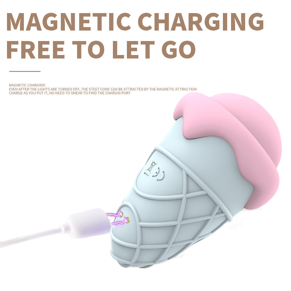 10 Frequency Cone Vibrator Tongue Lick Sucking Nipple Vibrator