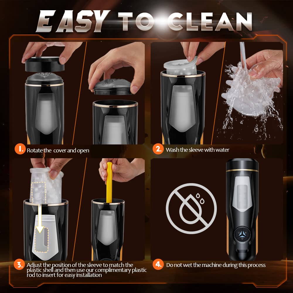 Fully Automatic 10 Thrust and Rotation Separation Mode Masturbators