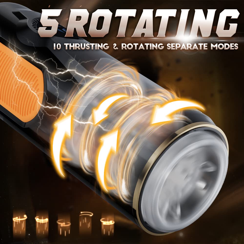 Fully Automatic 10 Thrust and Rotation Separation Mode Masturbators