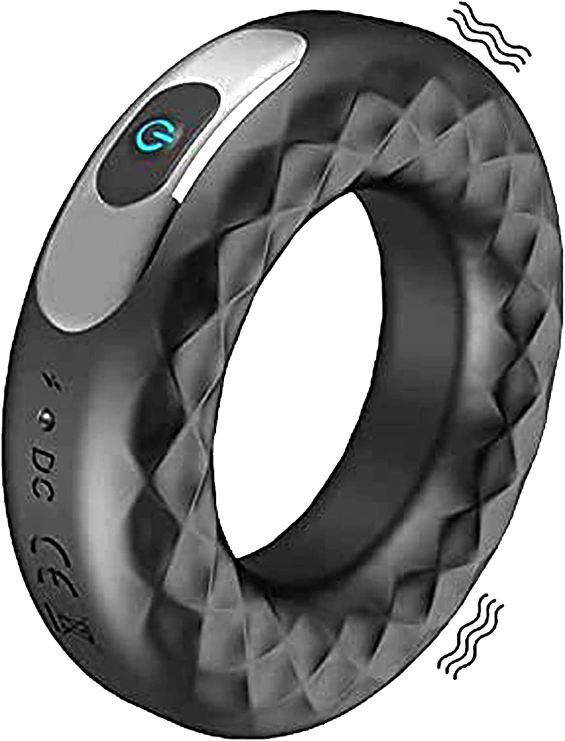 Silicone vibrating locking sperm ring male delayed masturbator