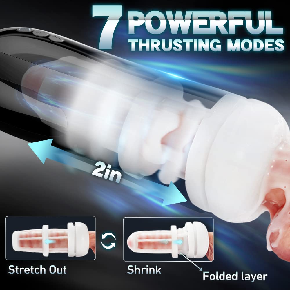 7 Thrusting & 7 Vibration Male Sex Toy Automatic Male Masturbator Cup