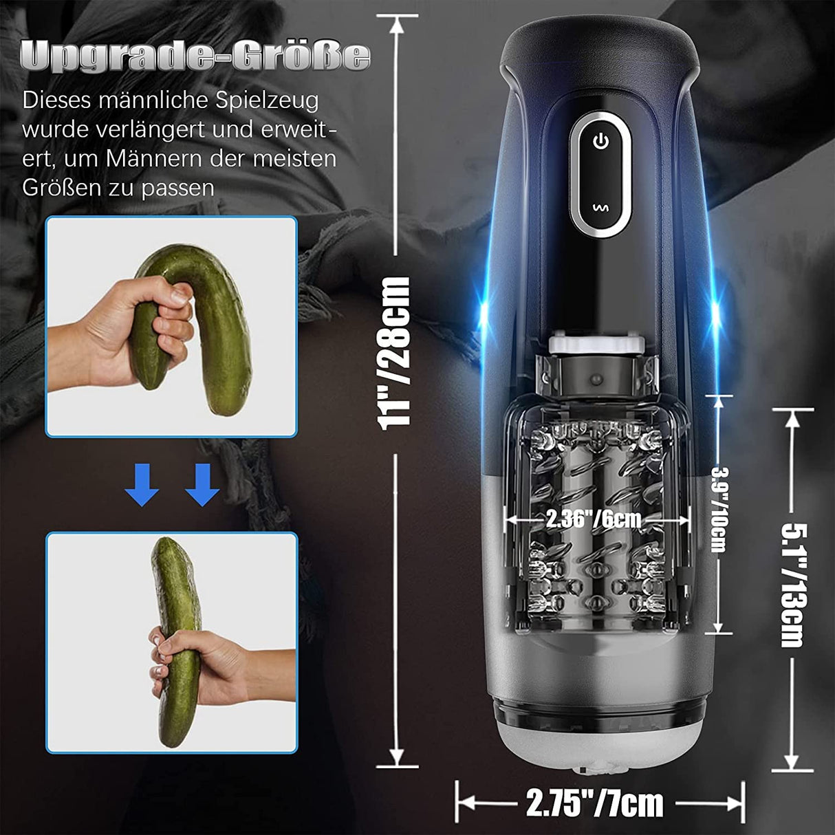Werewolf Male Masturbator with 10 Telescopic and Vibration Rechargeable & Waterproof Men Sex Toy