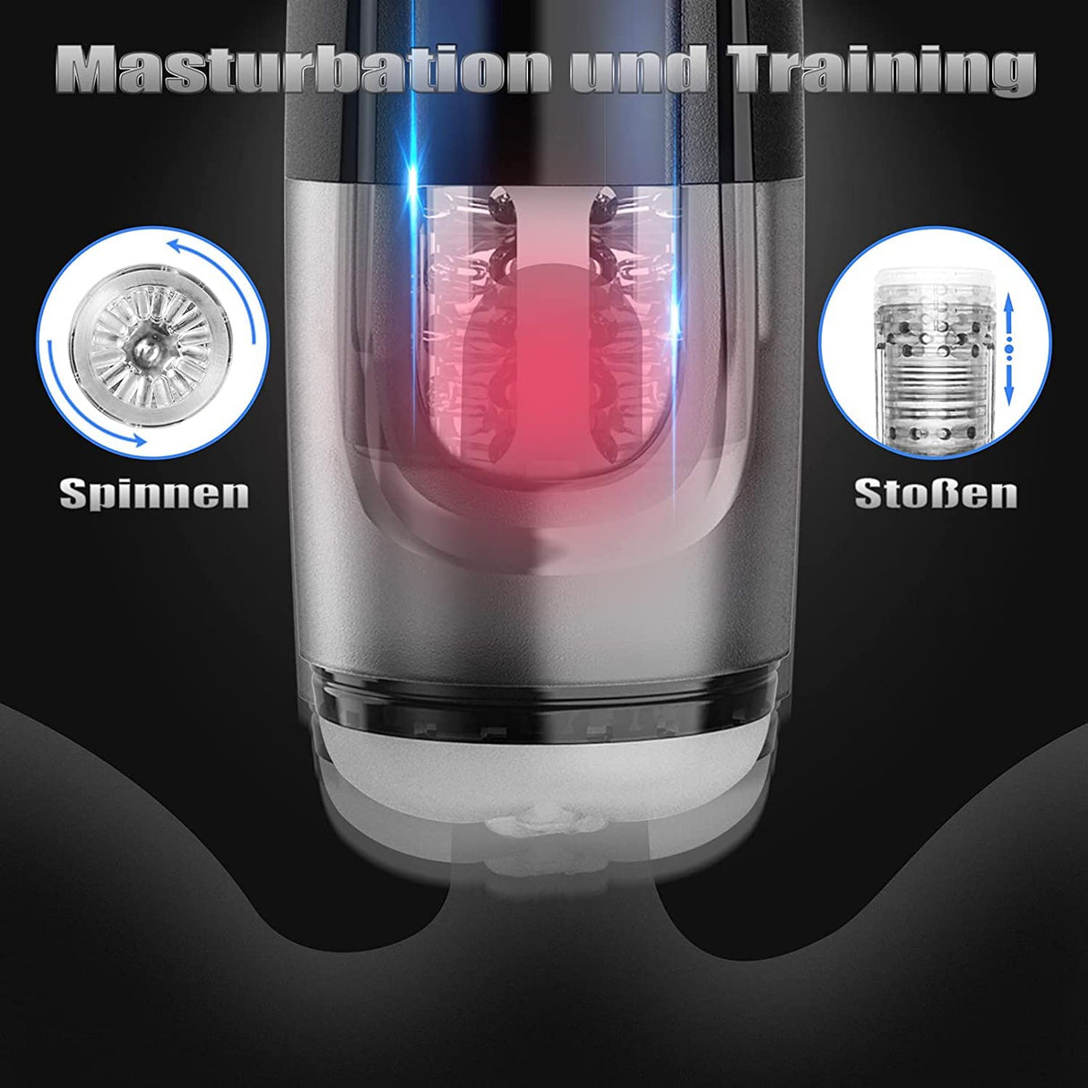 Werewolf Male Masturbator with 10 Telescopic and Vibration Rechargeable & Waterproof Men Sex Toy