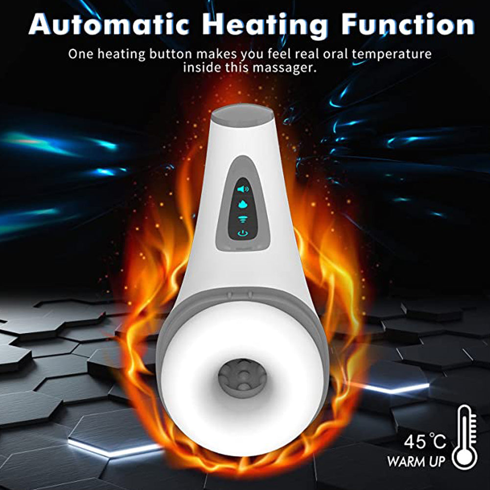 Showeggs 7 Vibration 3 Sucking Modes Voice Heating Male Sex Toys