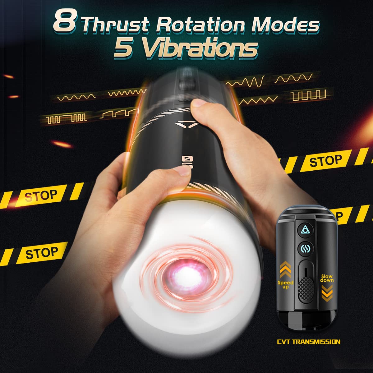 Fully automatic 5 Frequency Vibrating Male Masturbator