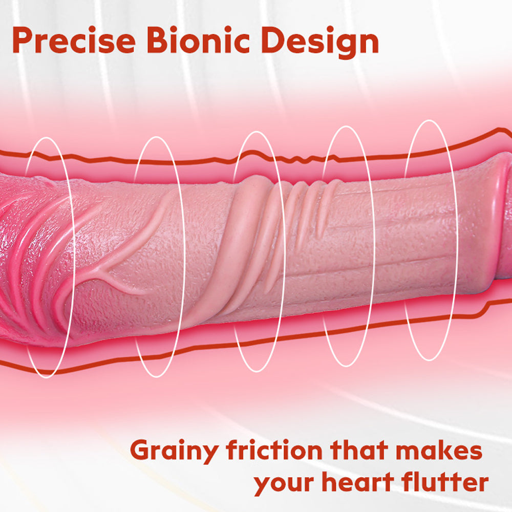 Double Foreskin Silicone Dildo Real Texture Stimulates Allovers Dildo