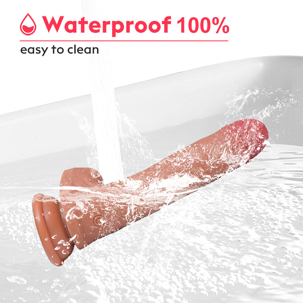 10-Inch Allovers Dildo Manual Suction Cup Silicone Dildo