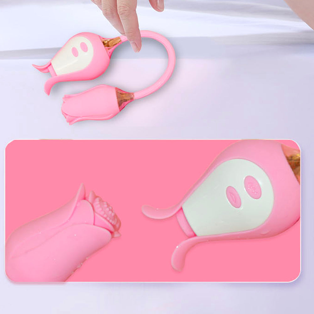 8 Vibrating & Sucking Rose Suction Vibrator with Vibrating Egg