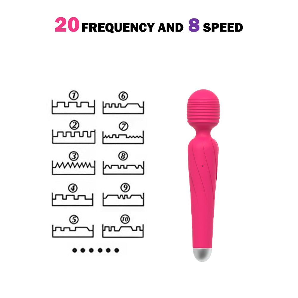 8 Speeds 20 Frequency Magic Wand Rechargeable for Women