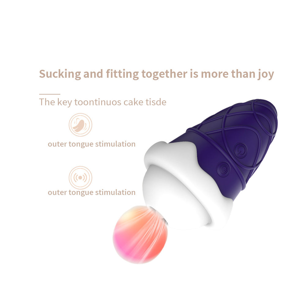 10 Frequency Cone Vibrator Tongue Lick Sucking Nipple Vibrator