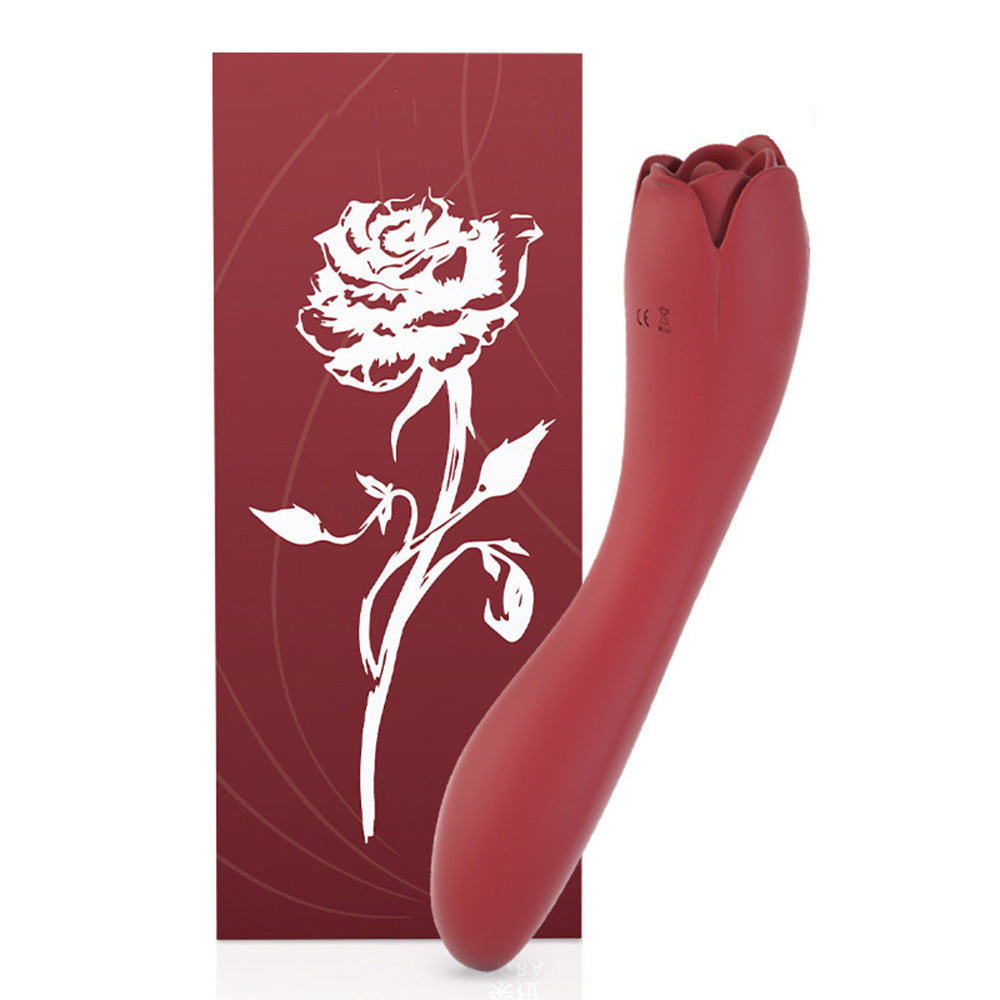 Rose Tongue Vibrator - Female Masturbator Bendable Vibrating Dildo