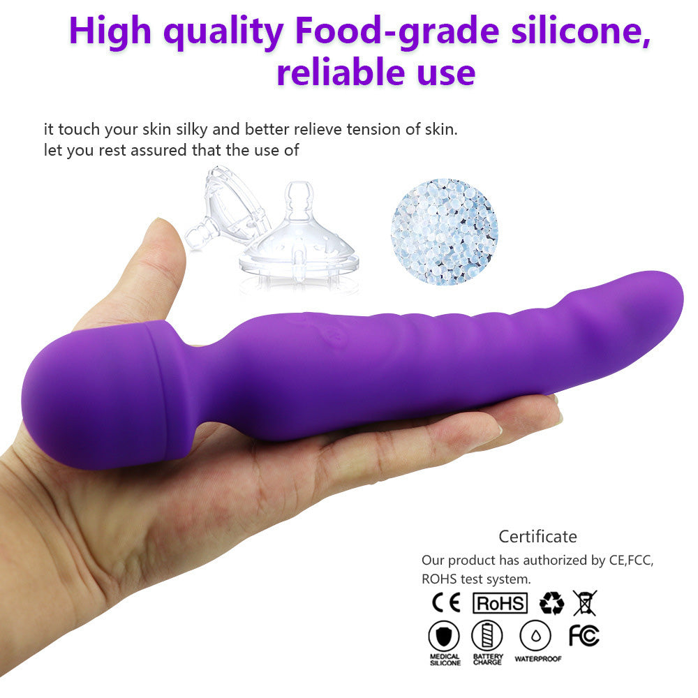 Magnetic Magic Wand Rechargeable  Silicone Vibrating Dildos