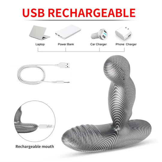 Remote Control Rotating Anal Vibrator Male Prostate Massager