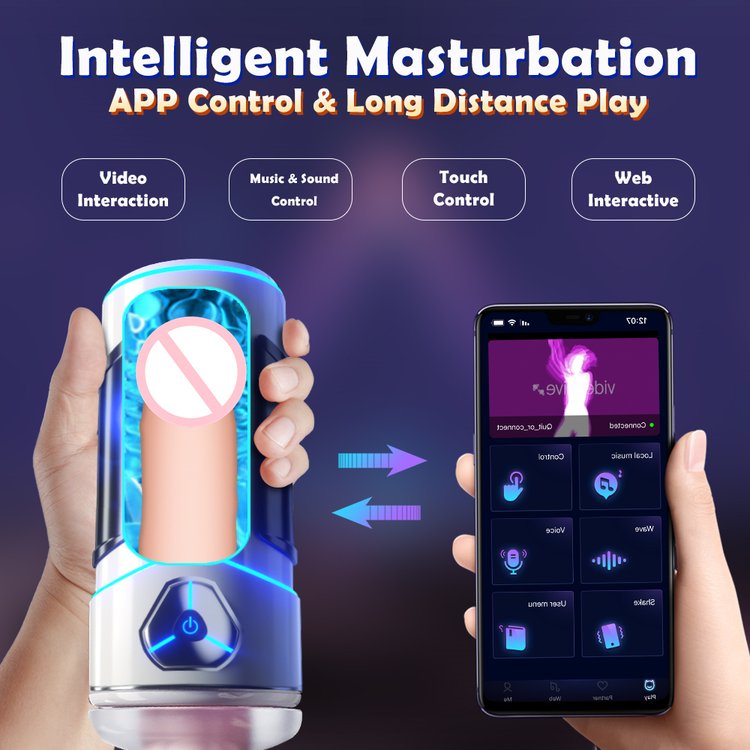 Phantom X 20 Vibrations Male Masturbator with App Control, Heating Function & Bluetooth Connectivity