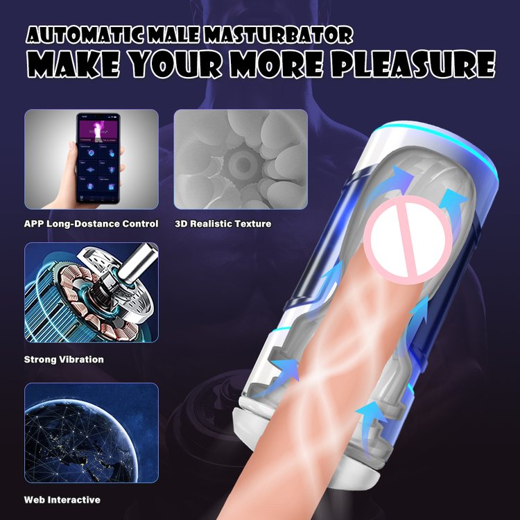 Phantom X 20 Vibrations Male Masturbator with App Control, Heating Function & Bluetooth Connectivity