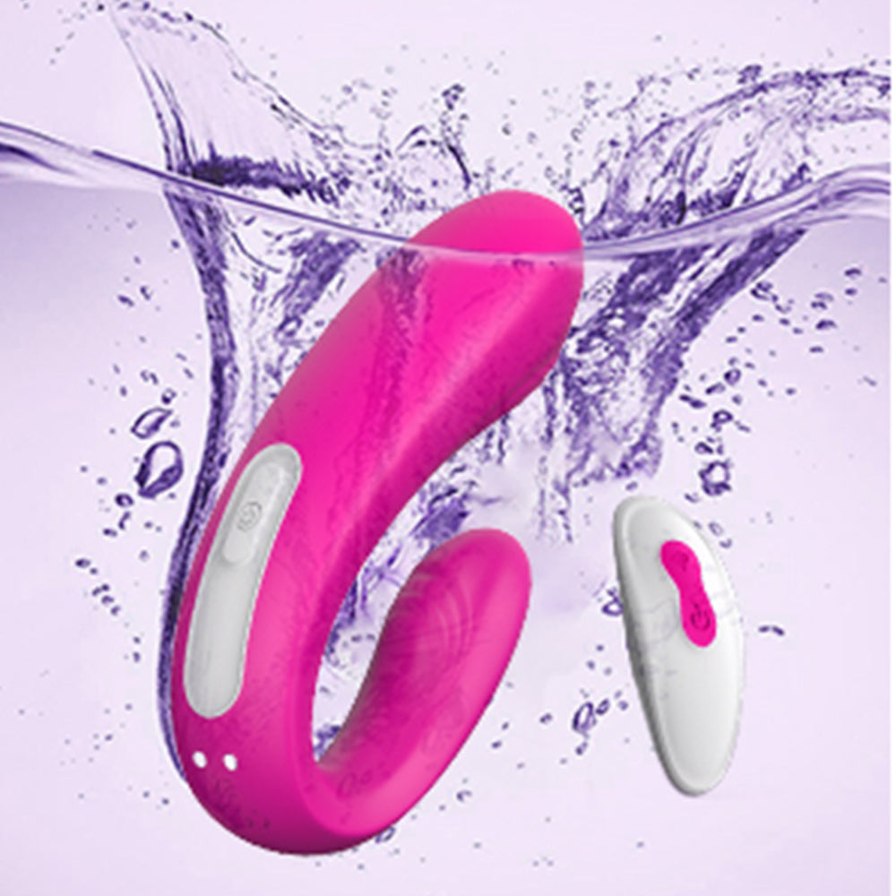 9 Frequency Vibration Couples Vibrator Wireless Remote Pink Vibrator