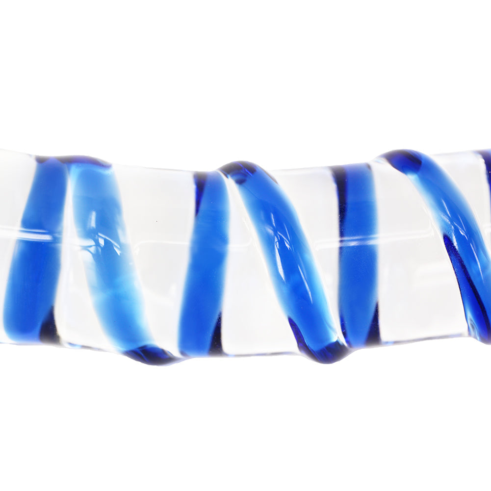 Colorful Ribbon Glass Dildo Crystal Female Masturbation Wand