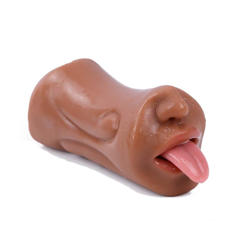 Double Hole Realistic Pocket Pussy Soft Texture Male Blowjob Sex Toy