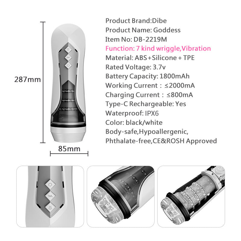 7-Frequency Automatic Piston Telescopic Male Airplane Cup