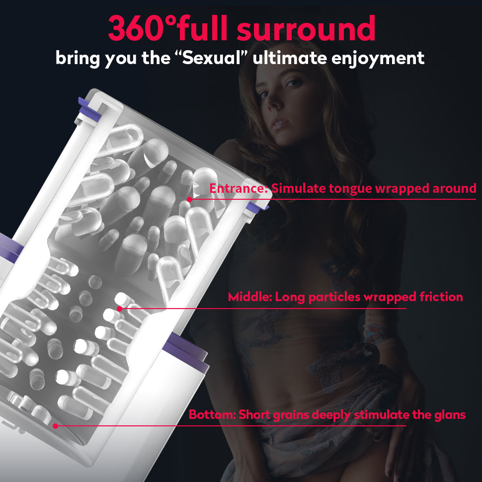 Telescopic Stretch Automatic Masturbator Realistic Silicone Vagina