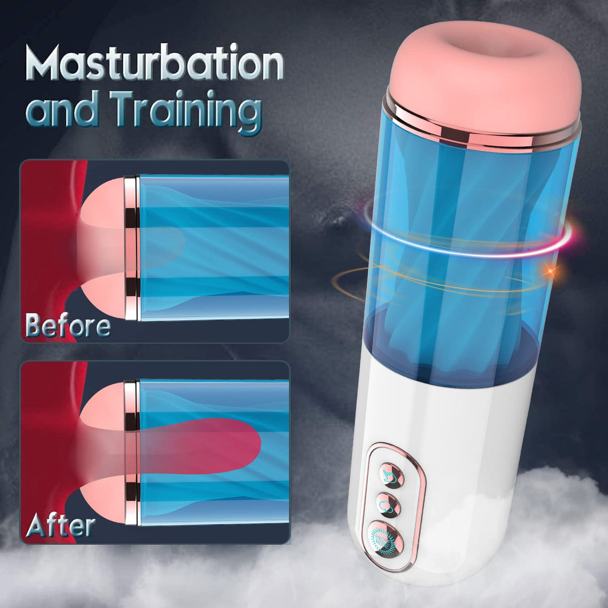 Electric Masturbator Sucking Vibrating Voice Masturbator