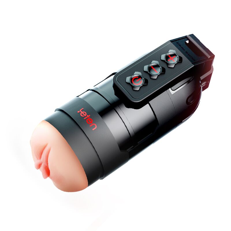 Leten 10 Vibrating male masturbator 2 in 1 APP Control Strong Shock Clip Suction Pussy Pockets