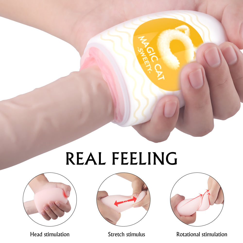 Portable Mini Pocket Pussy Egg Super Soft And Elastic Blowjob Toy