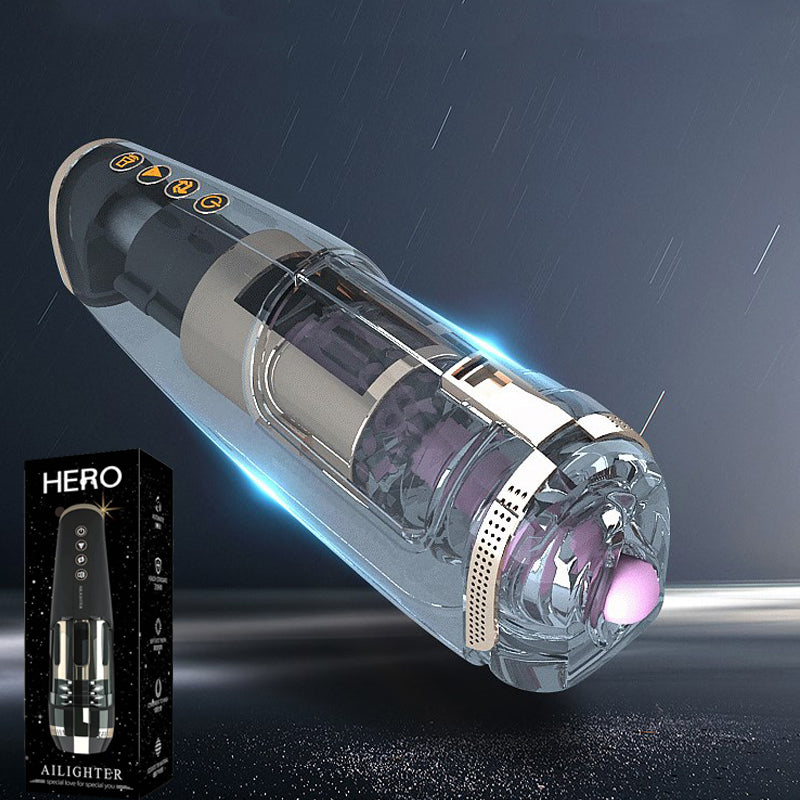 Showeggs Automatic Heating Voice Sex Toy with Waterproof Magnetic Charging