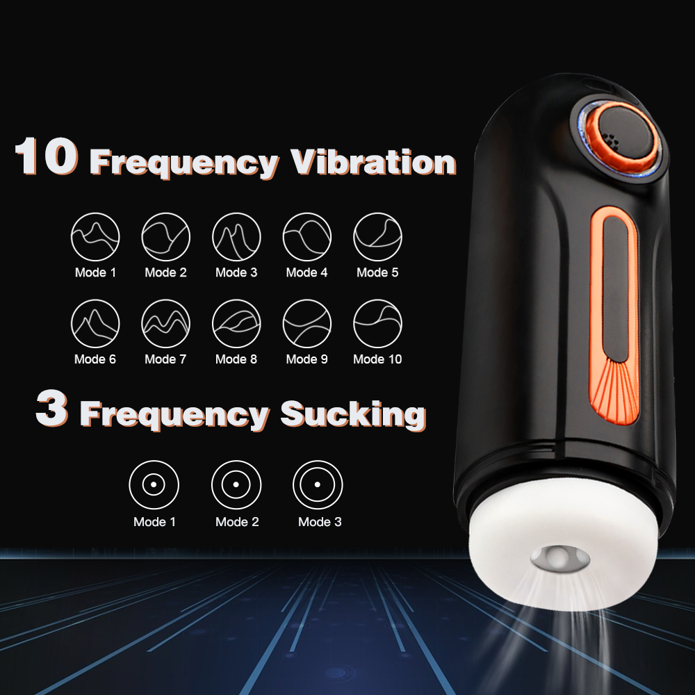 Adventurer Pro 10 Vibration Thrusting 4 Sucking Men Sex Toys with Heating & Infinitely Variable Speed