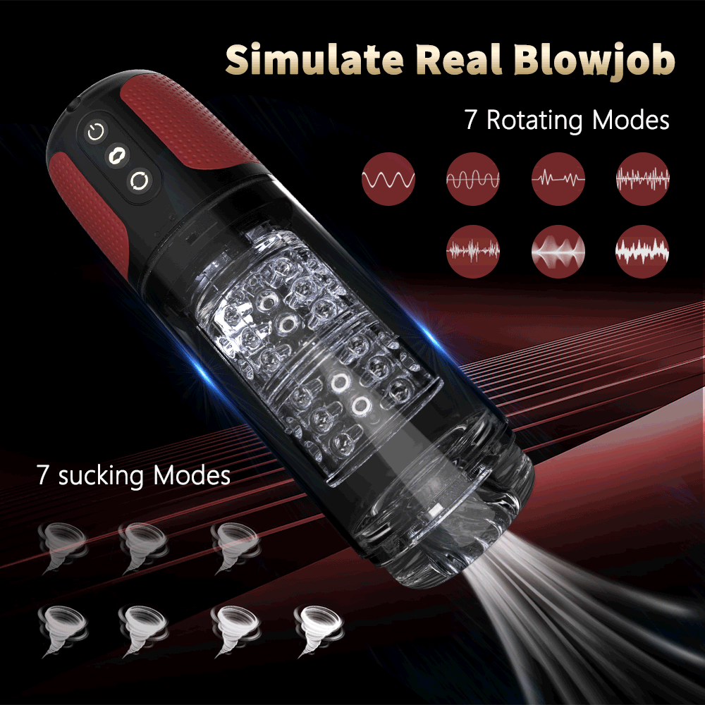 Automatic Rotating Blow Job Simulator Vibrating Suction Masturbation Cup