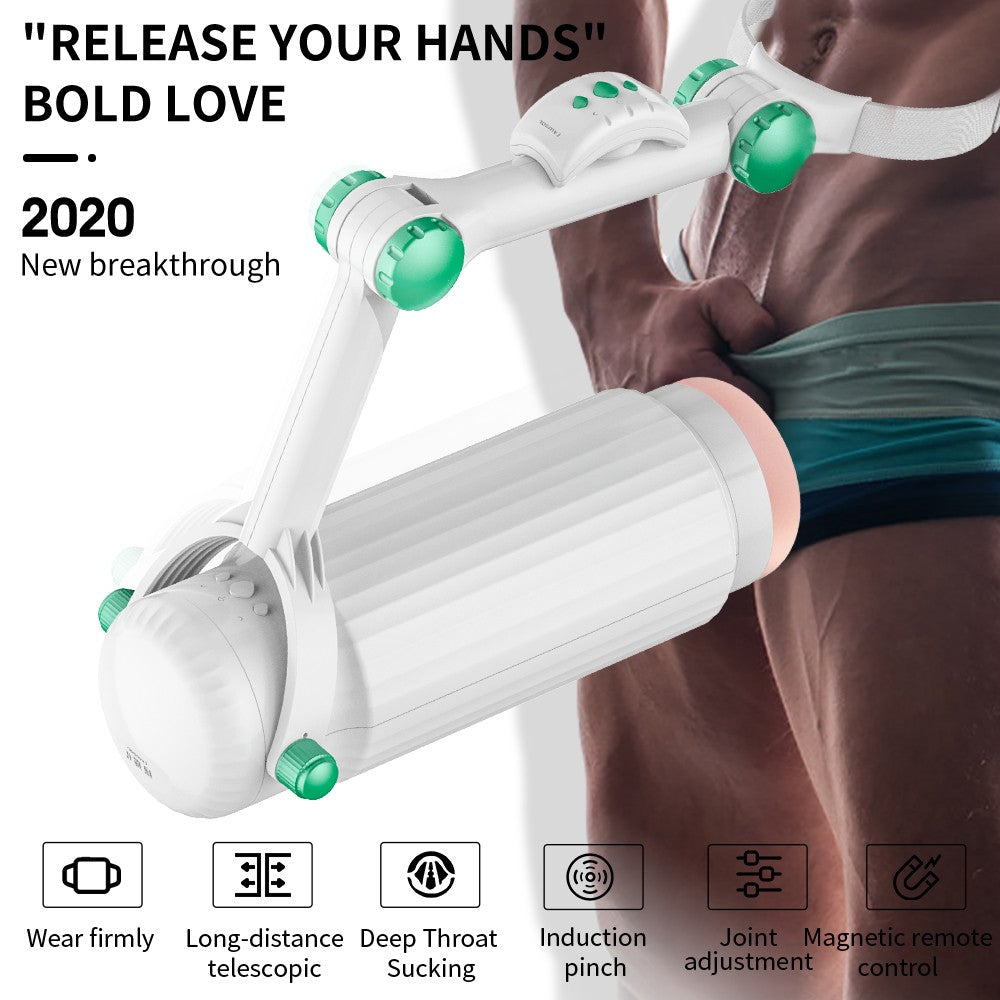 Showeggs Intelligent Robotic Arm Wearable Men Sex Toys with 8-Frequency Tremor