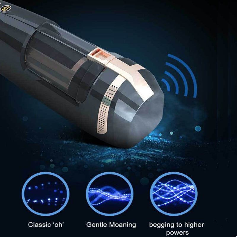 Showeggs Automatic Heating Voice Sex Toy with Waterproof Magnetic Charging