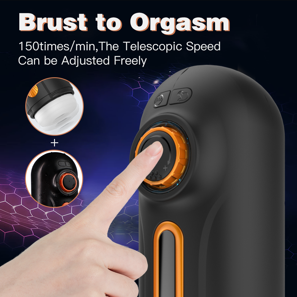 Adventurer Pro 10 Vibration Thrusting 4 Sucking Men Sex Toys with Heating & Infinitely Variable Speed