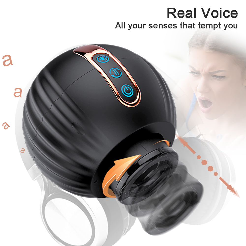 Pumpkin Bomb 8 vibration Telescopic Rotation Automatic Men Sex Toys with Moaning Features