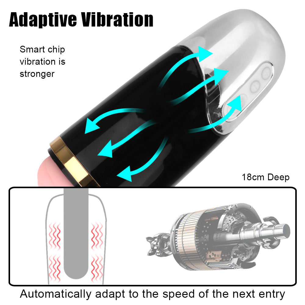 Electric Masturbator Cup Metal Texture Automatic Blowjob Toy