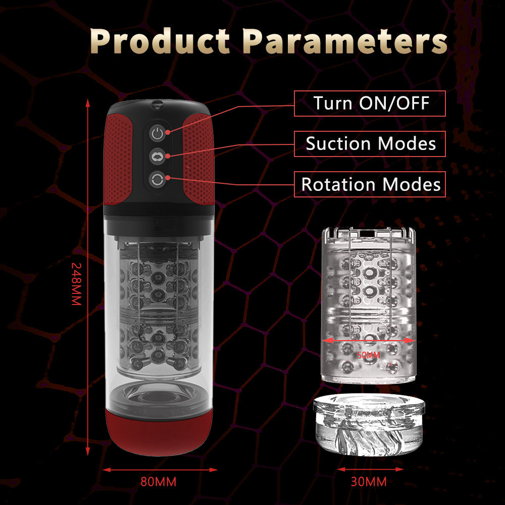 Automatic Rotating Blow Job Simulator Vibrating Suction Masturbation Cup