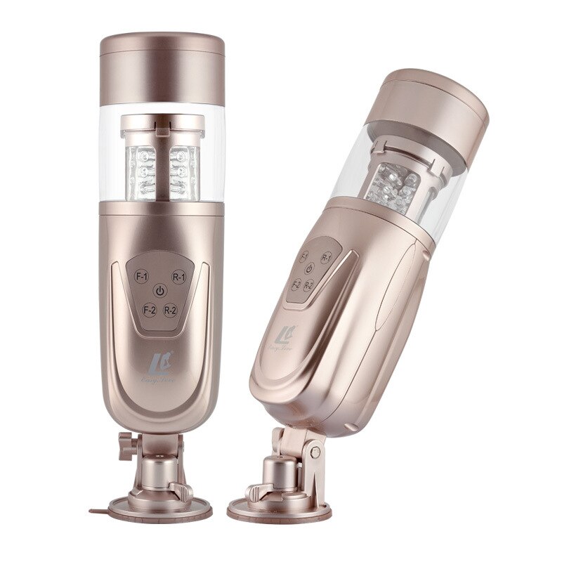 Showeggs 10 Vibrations 5 Rotation Modes Automatic Men's Sex Toys with LED Lights & Suction Cup