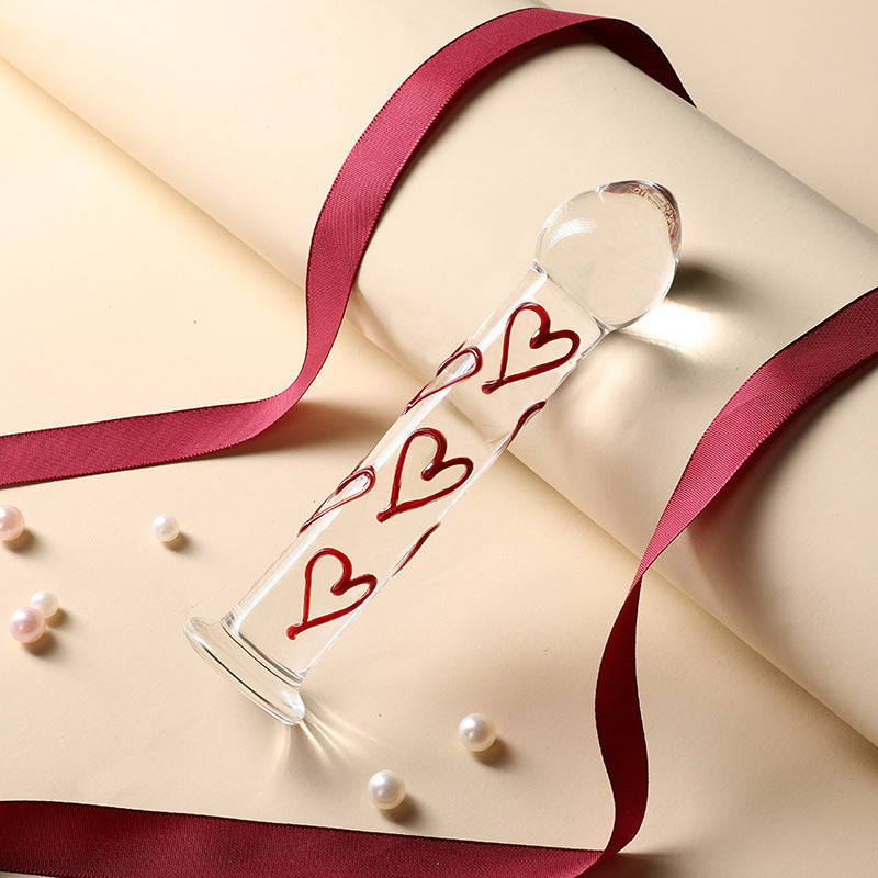 Glass Pleasure Wand with Mushroom Tip