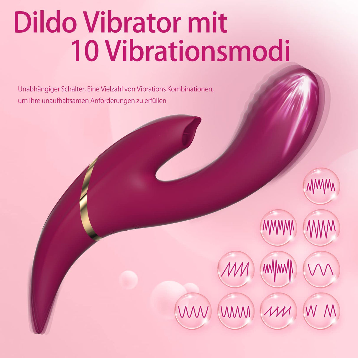 Purple Dildo | Allovers Thrusting Dildo Vibrating Suction Tongue Vibrator