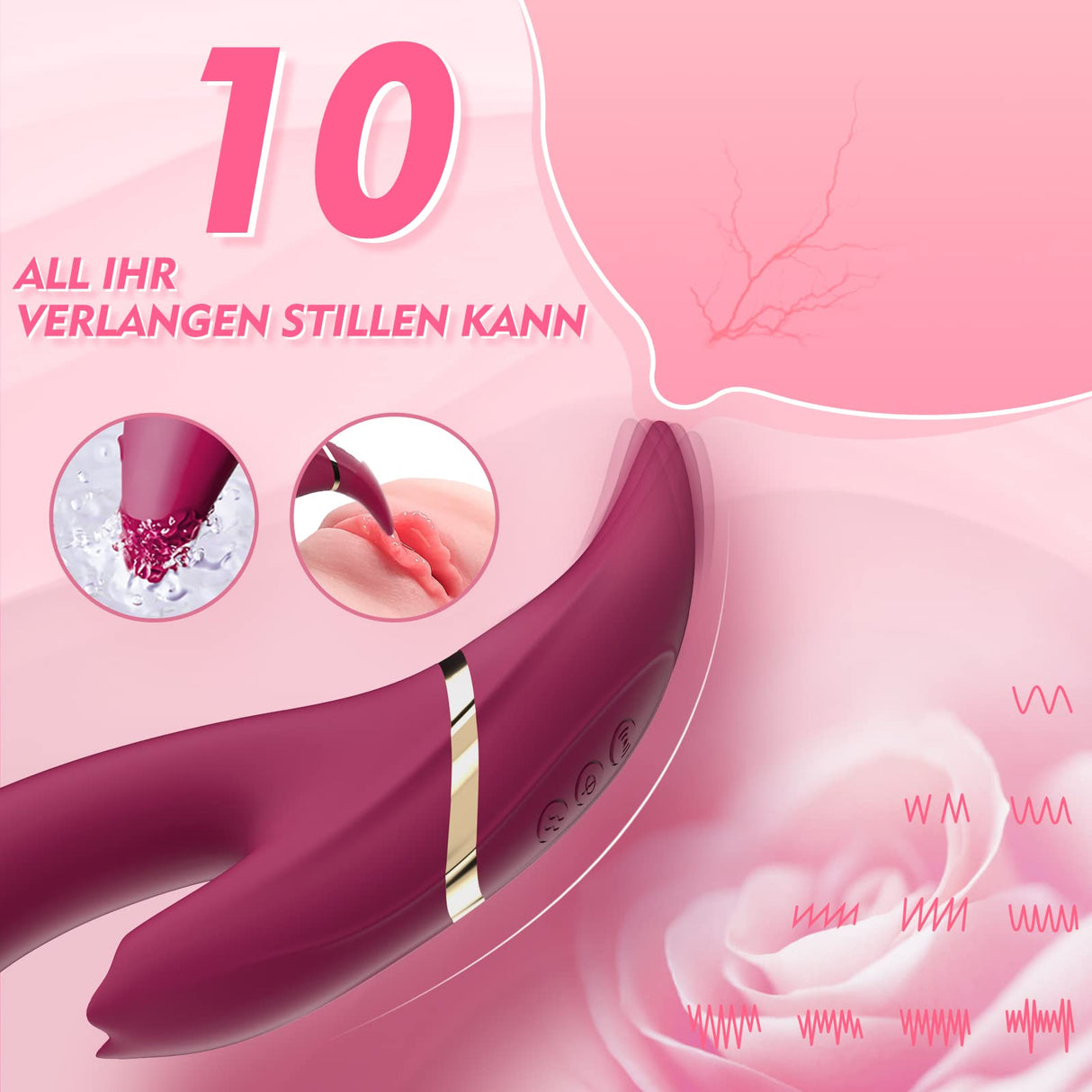 Purple Dildo | Allovers Thrusting Dildo Vibrating Suction Tongue Vibrator