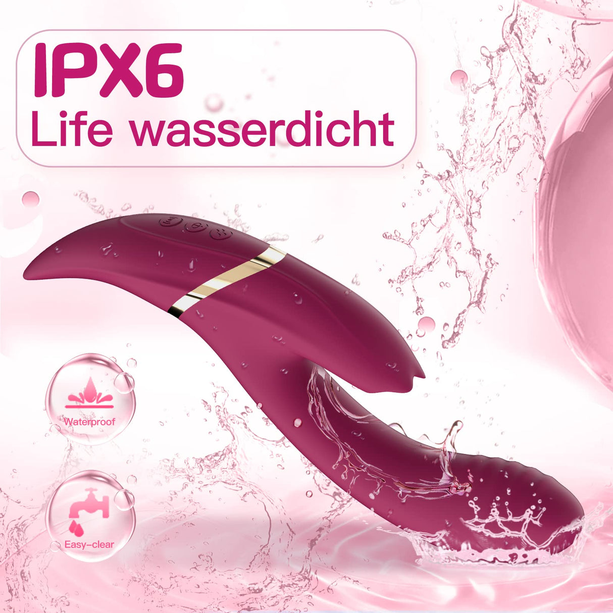 Purple Dildo | Allovers Thrusting Dildo Vibrating Suction Tongue Vibrator