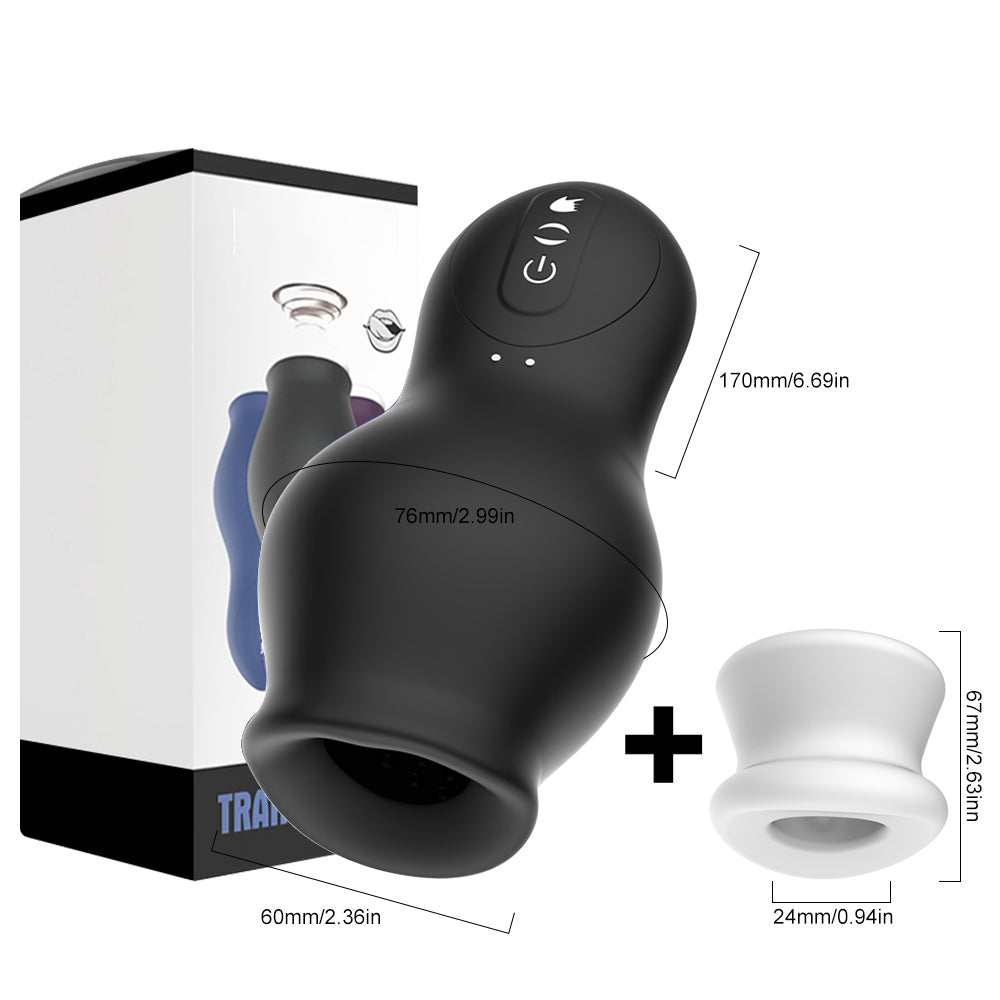 Mechanical Shark-7 Vibration & Sucking Modes Masturbation Cup Male Simulate Oral Sex