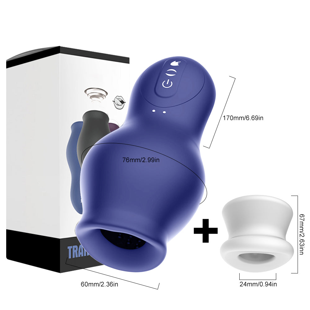 Mechanical Shark-7 Vibration & Sucking Modes Masturbation Cup Male Simulate Oral Sex