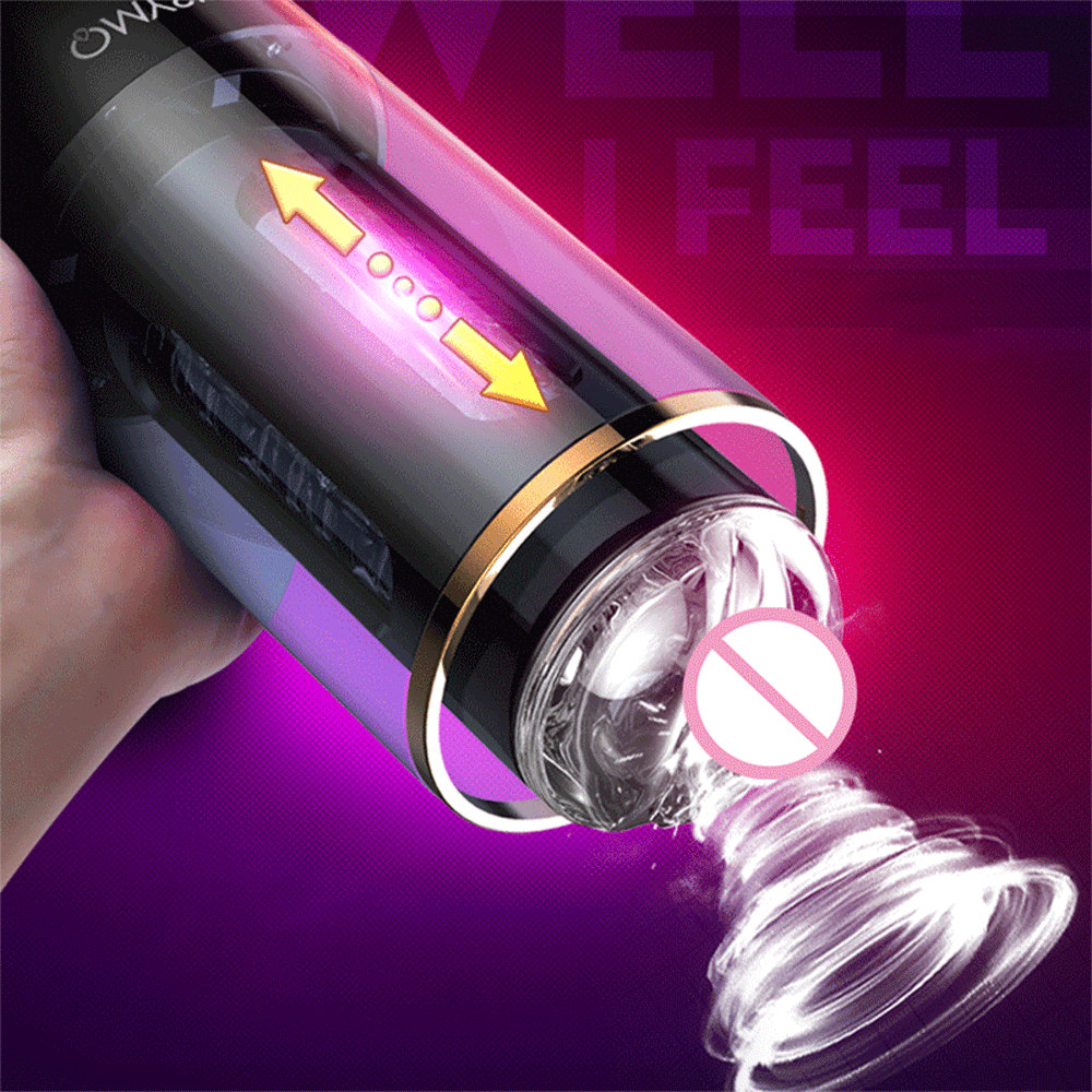 Black Dragon Pro 5 Vibration 7 Thrusting Rotation Men Sex Toys with 8 Interacting Moans & Suction Base