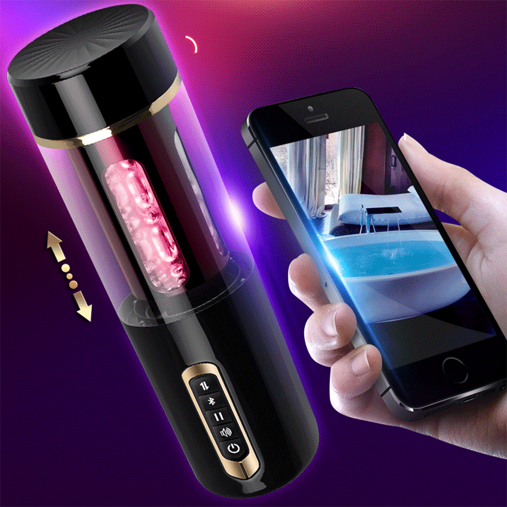 Black Dragon Pro 5 Vibration 7 Thrusting Rotation Men Sex Toys with 8 Interacting Moans & Suction Base