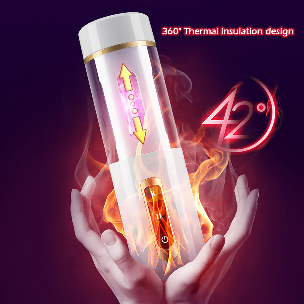 Black Dragon Pro 5 Vibration 7 Thrusting Rotation Men Sex Toys with 8 Interacting Moans & Suction Base