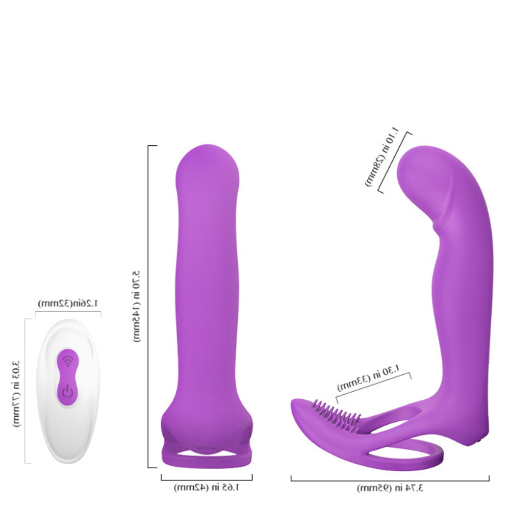 9 Frequency Silicone Vibrating Dildos with Vibrating Penis Ring