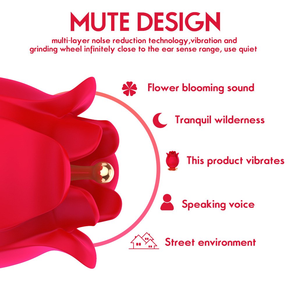 Rose Multi-Frequency Vibrating Egg Female  Orgasm Masturbation Massager